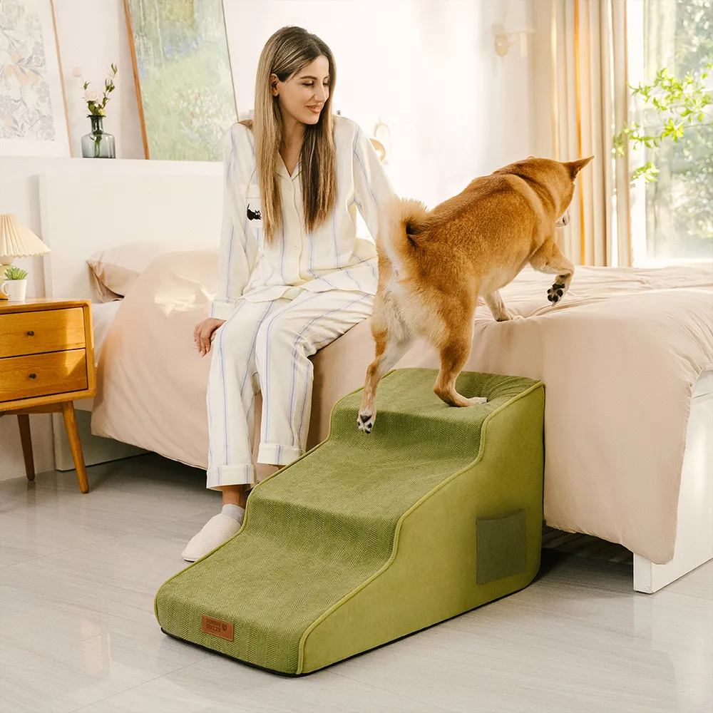Escaliers pour chien antidérapants extra larges, portables, toutes saisons – Rétro - Image 6