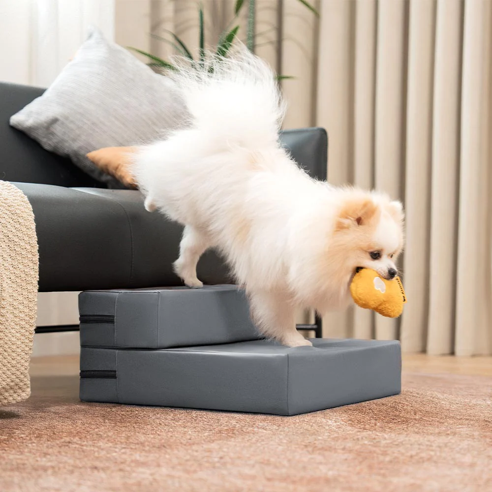 Escaliers pour animaux modulables à plusieurs niveaux en cuir PU imperméable et lavable - Image 15