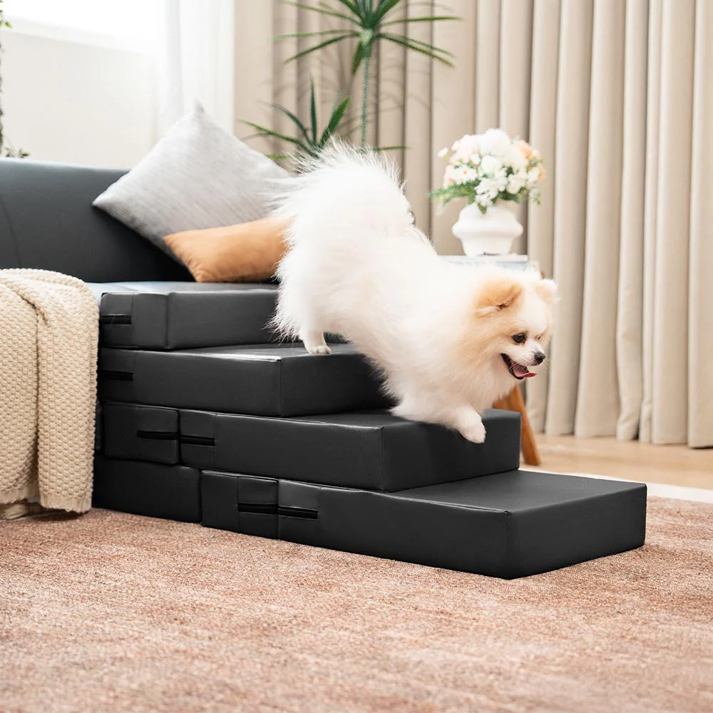 Escaliers pour animaux modulables à plusieurs niveaux en cuir PU imperméable et lavable - Image 22