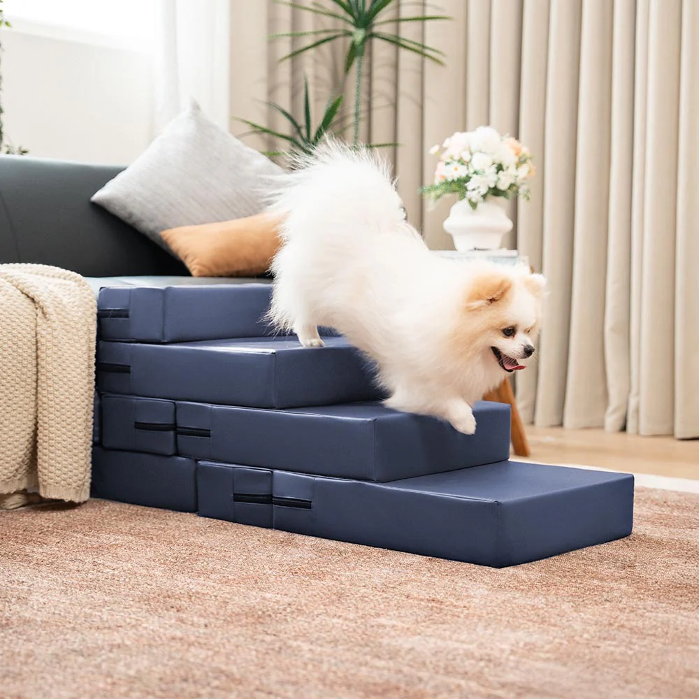 Escaliers pour animaux modulables à plusieurs niveaux en cuir PU imperméable et lavable - Image 23
