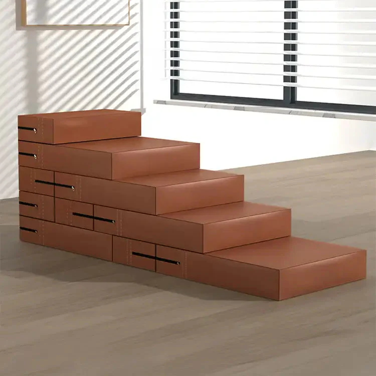 Escaliers pour animaux modulables à plusieurs niveaux en cuir PU imperméable et lavable - Image 25