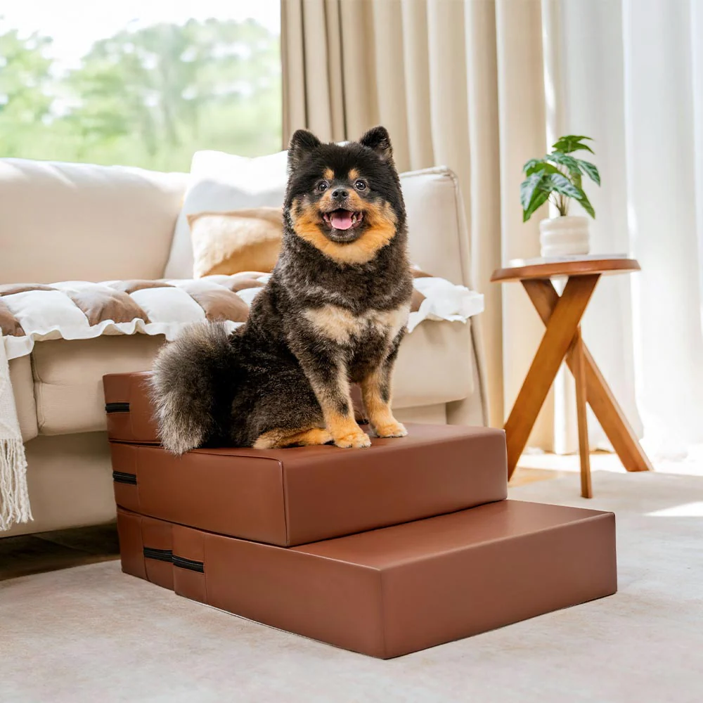 Escaliers pour animaux modulables à plusieurs niveaux en cuir PU imperméable et lavable - Image 6