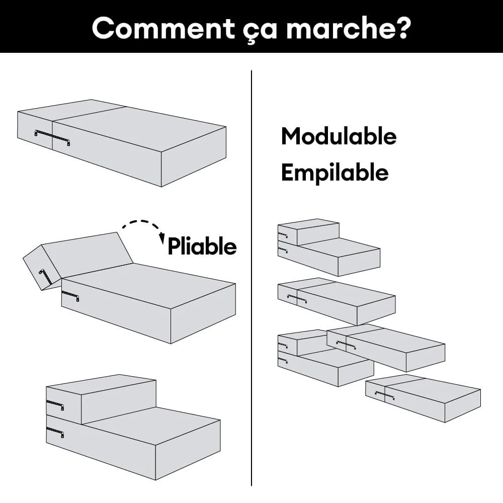 Escaliers pour animaux modulables à plusieurs niveaux en cuir PU imperméable et lavable - Image 8