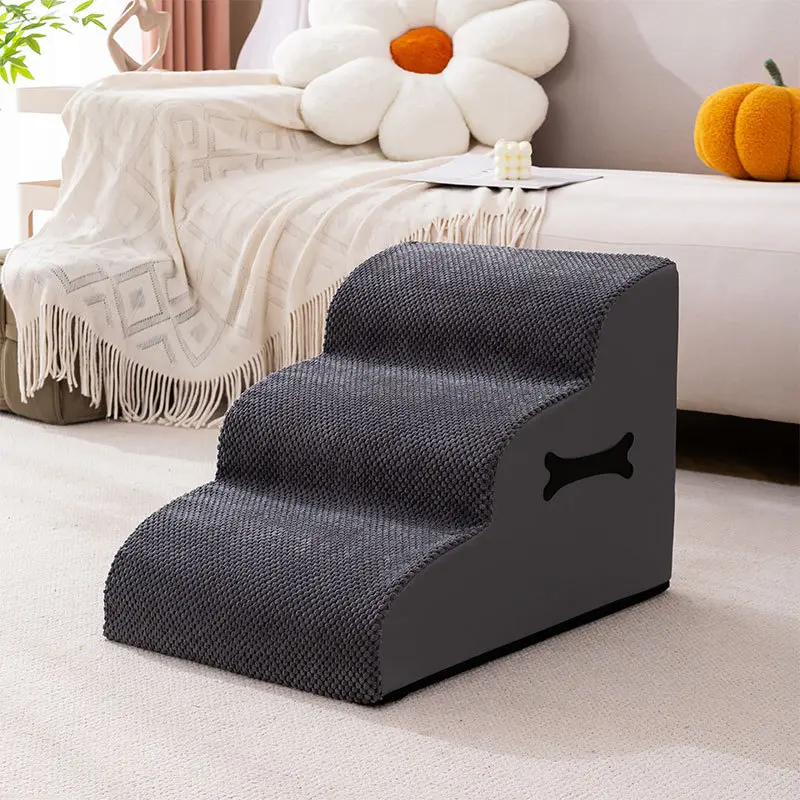 Escaliers pour chien réglables doux antidérapants et lavables avec rampe douce - Image 11