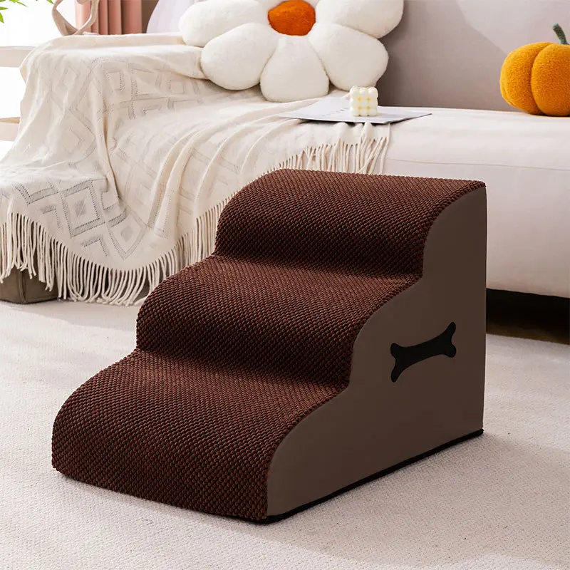 Escaliers pour chien réglables doux antidérapants et lavables avec rampe douce - Image 15