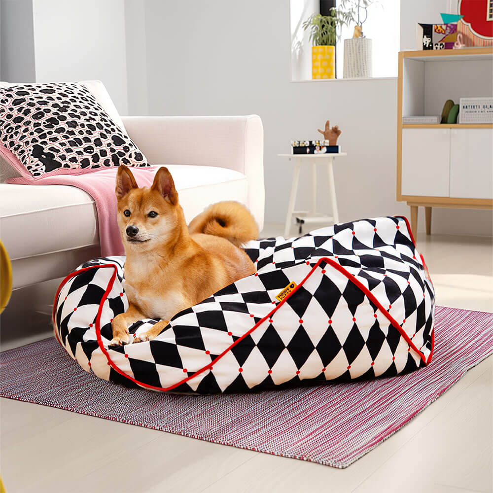 FunnyFuzzy chaise polygonale en forme de sac de haricots pour animaux - Image 2