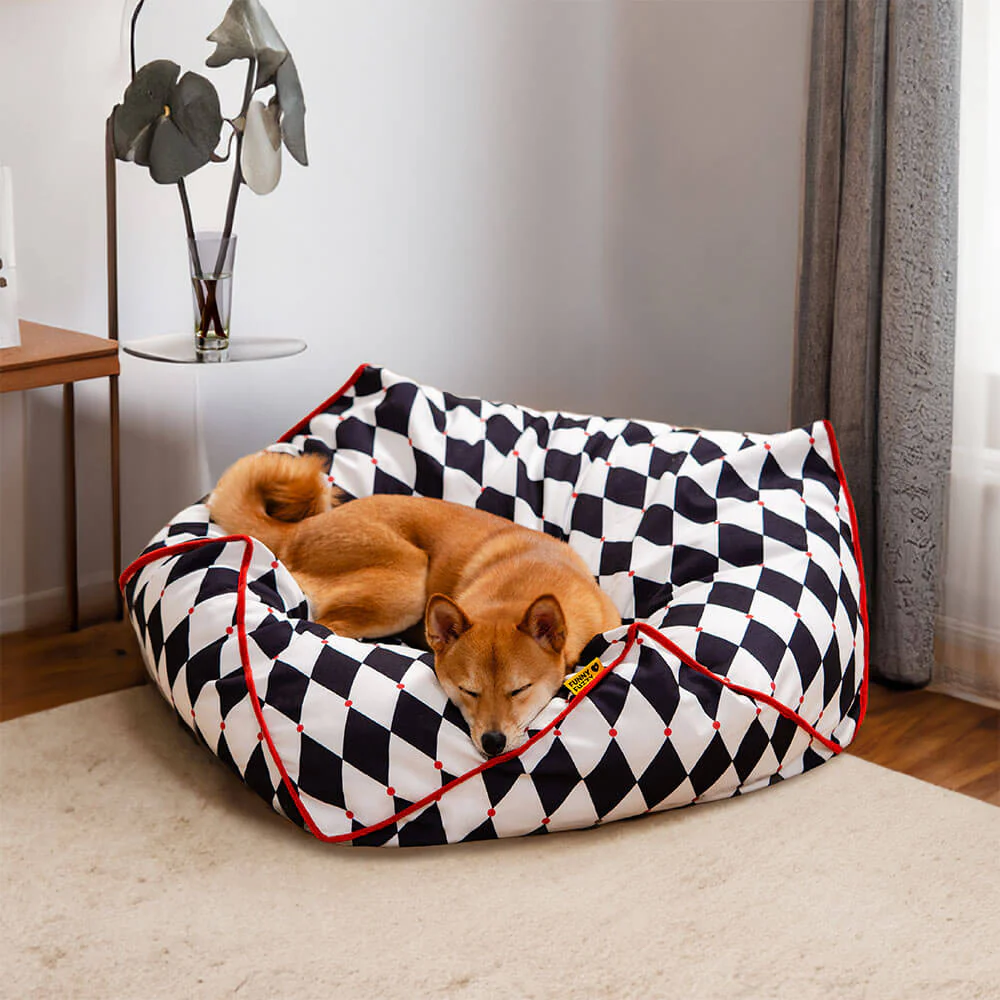 FunnyFuzzy chaise polygonale en forme de sac de haricots pour animaux - Image 3