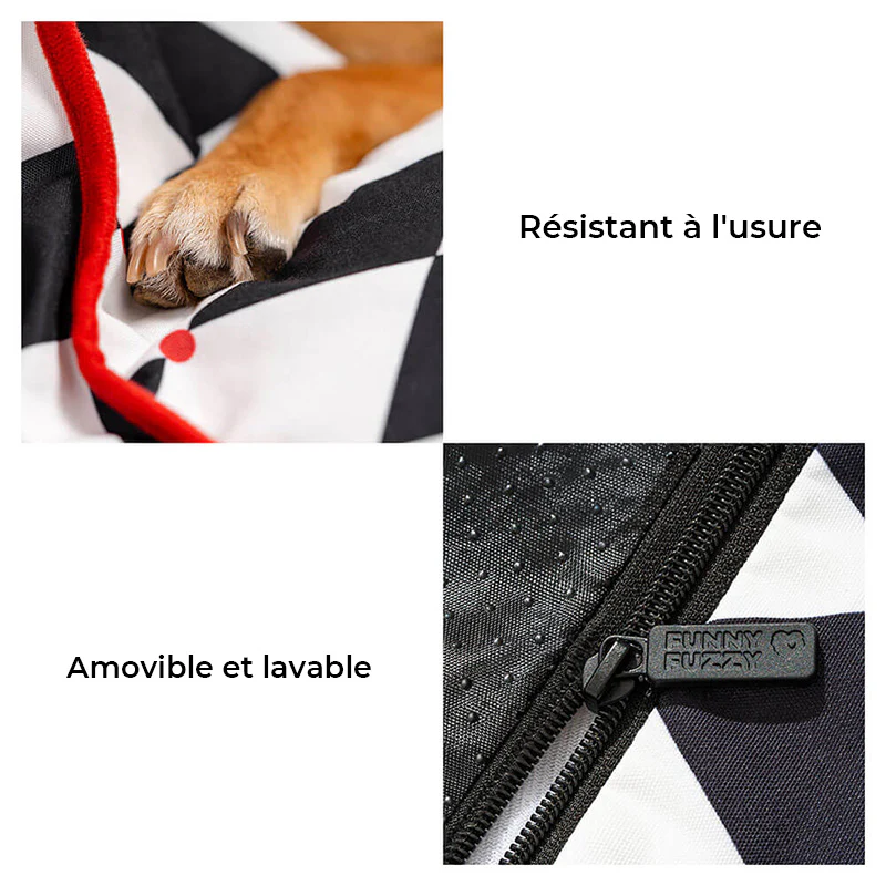 FunnyFuzzy chaise polygonale en forme de sac de haricots pour animaux - Image 5