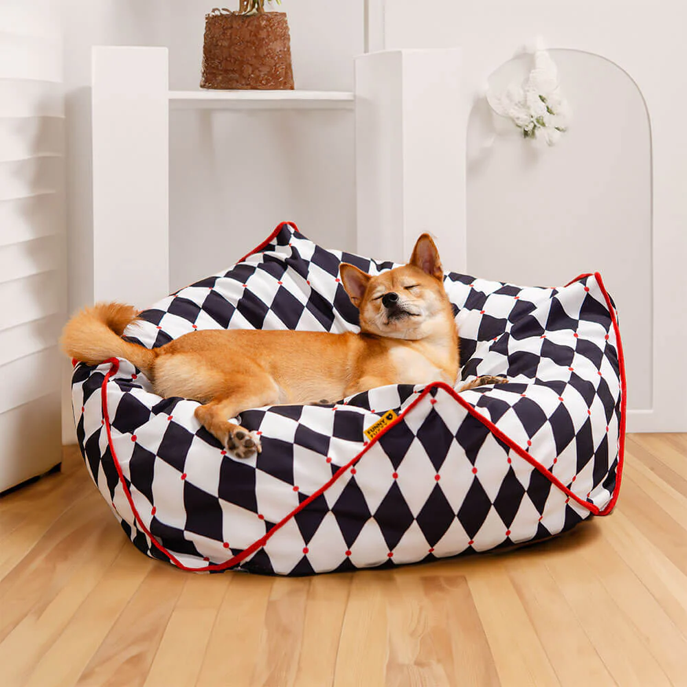 FunnyFuzzy chaise polygonale en forme de sac de haricots pour animaux - Image 8