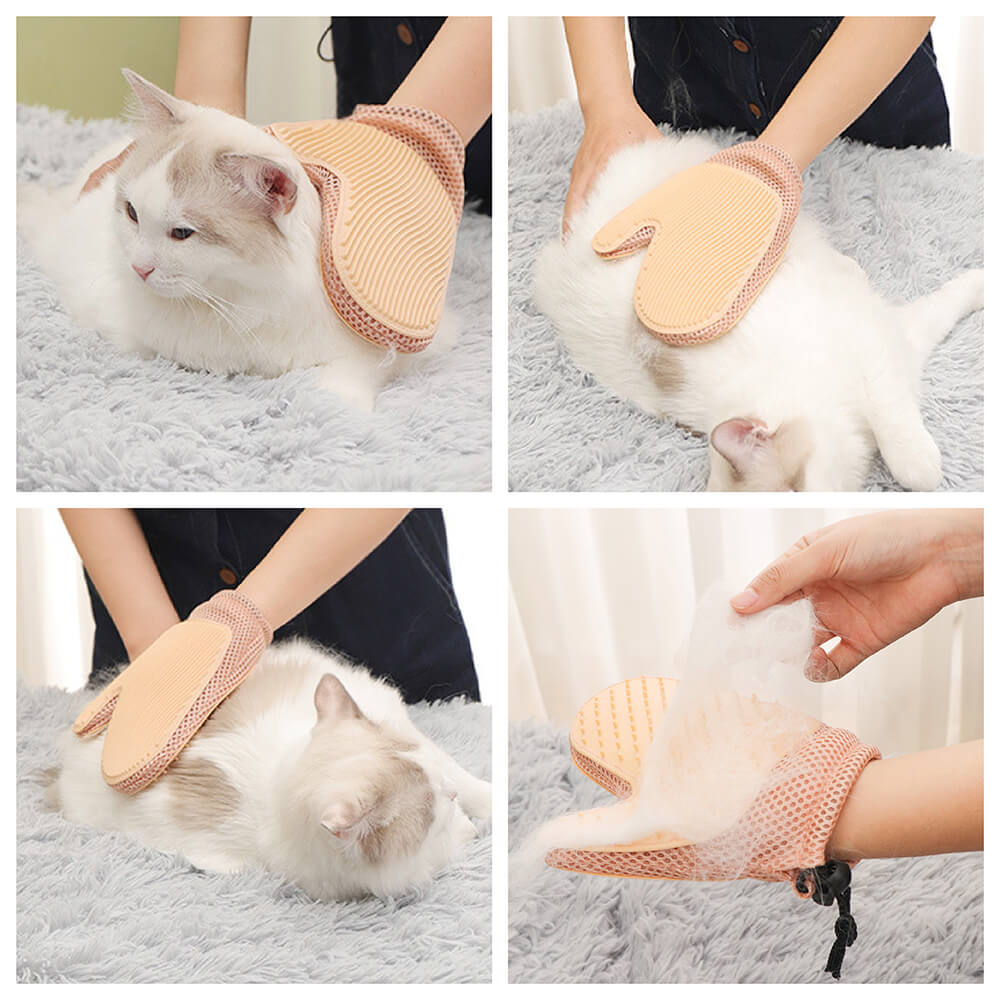 Gant de toilettage pour animaux en silicone avec brosse double face flottante-Exclusif app - Image 3
