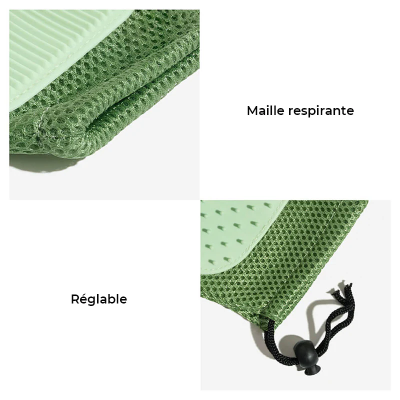 Gant de toilettage pour animaux en silicone avec brosse double face flottante-Exclusif app - Image 4