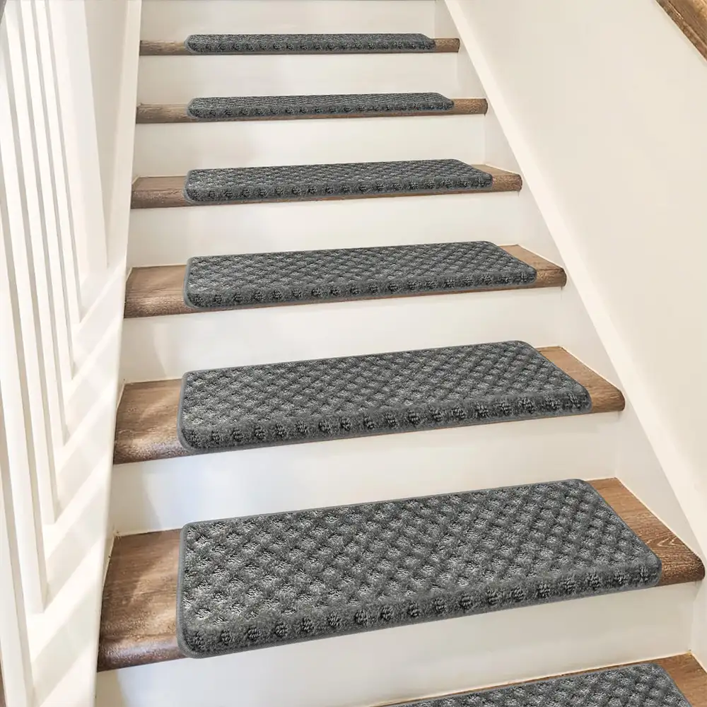 Garde-corps en velours doux pour les escaliers intérieurs, adaptés aux animaux de compagnie, sans adhésif, tapis antidérapants pour escaliers. - Image 15