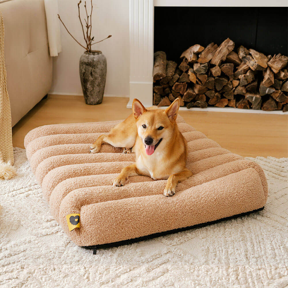 Grand Coussin Plat Lavable Crème Confortable pour Chien - Cheesecake - Image 4