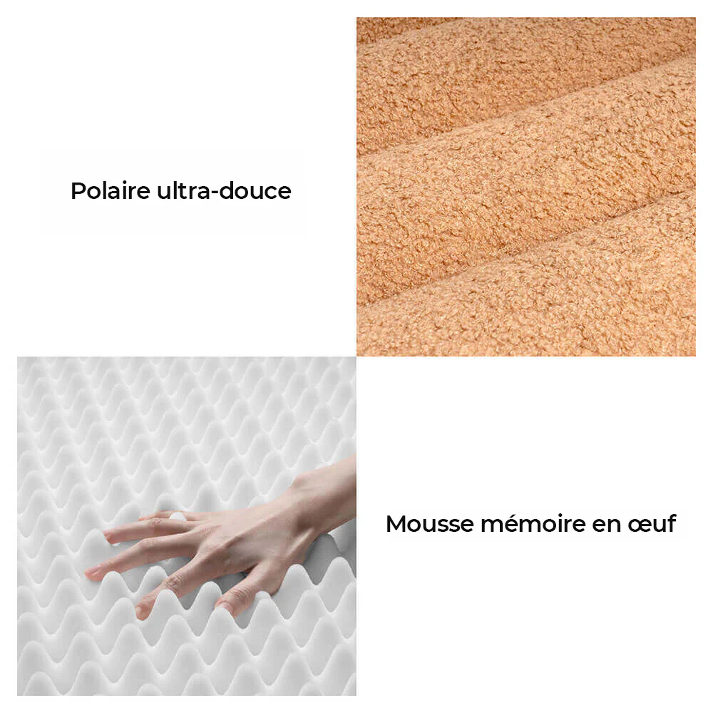 Grand Coussin Plat Lavable Crème Confortable pour Chien - Cheesecake - Image 8