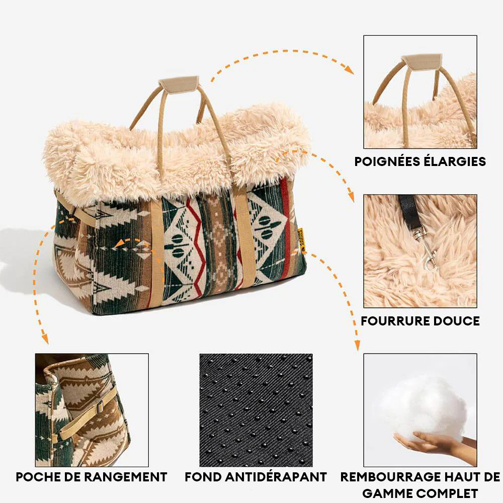 Grand sac de transport réversible toutes saisons et sac de couchage pour chien Indie Boho - Sieste - Image 6