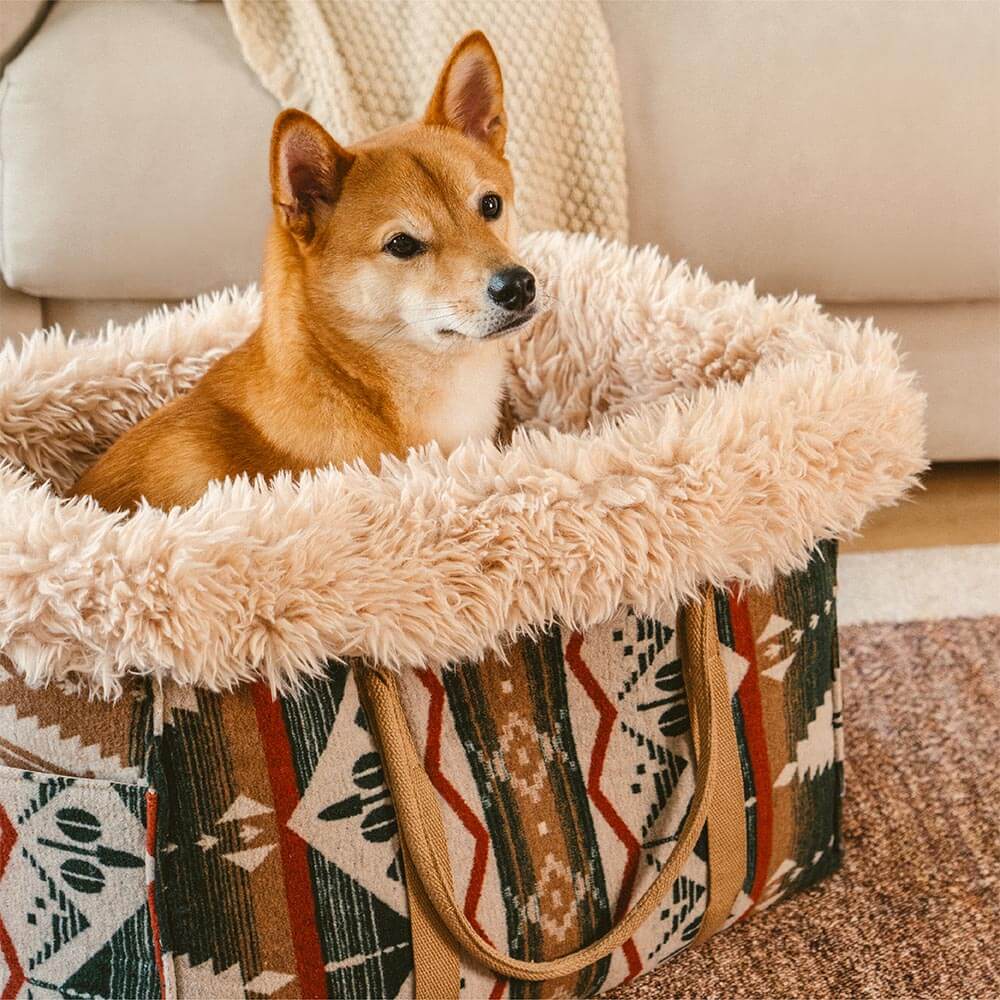 Grand sac de transport réversible toutes saisons et sac de couchage pour chien Indie Boho - Sieste - Image 7