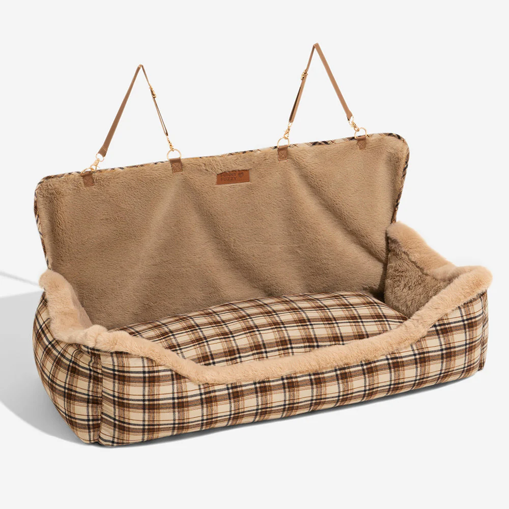 Grand siège auto classique en peluche pour chien - Protection Assurée - Image 14