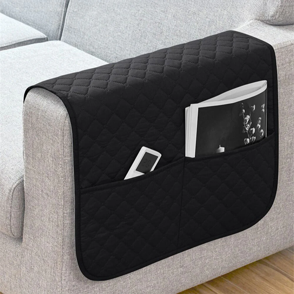 Housse de bras de canapé matelassée imperméable avec poches - Image 8
