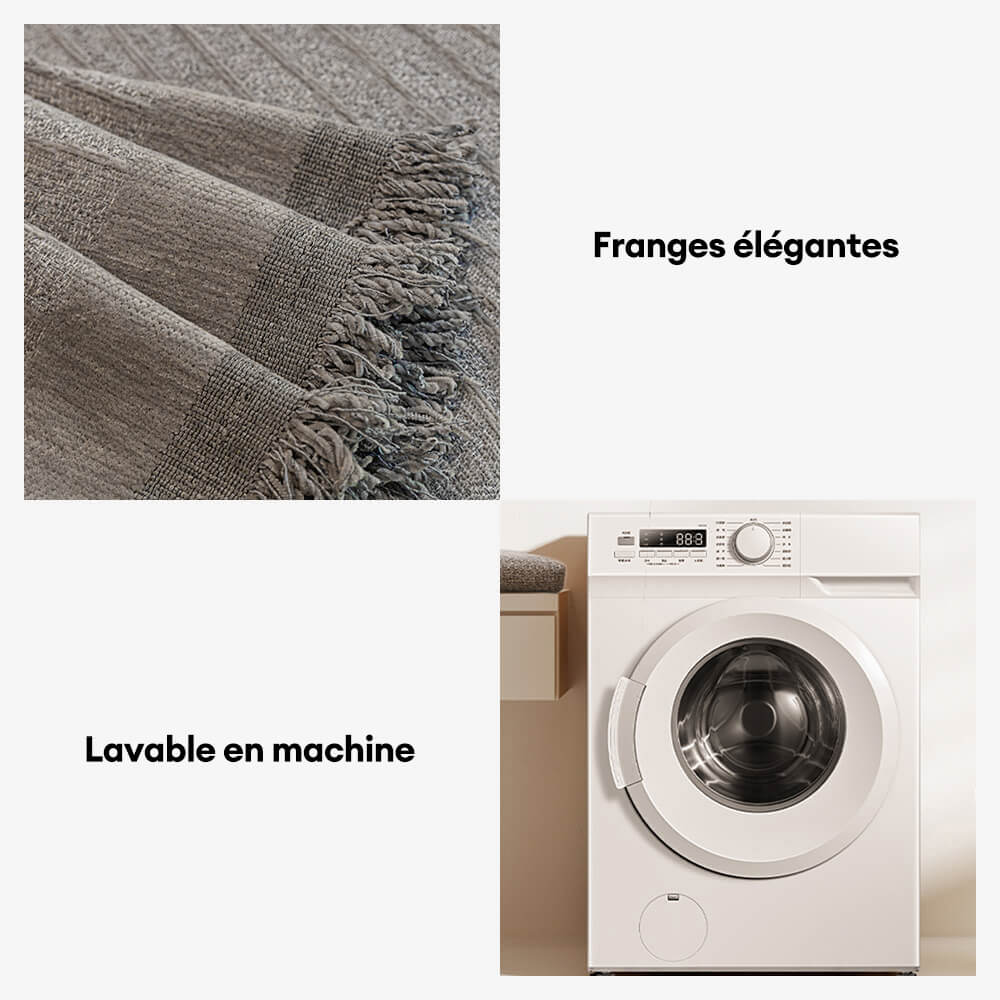 Jeté de canapé housse de canapé crème en chenille résistante aux griffures adaptée aux animaux - Image 8