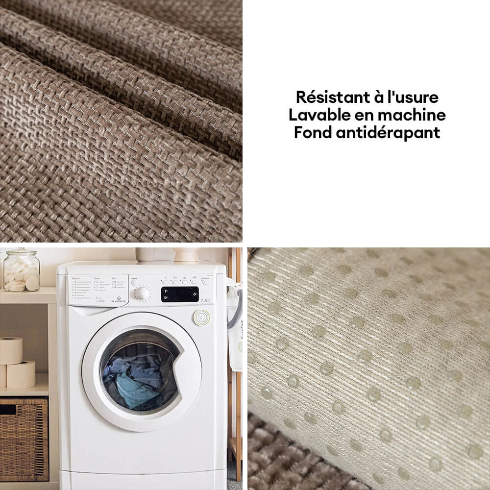 Housse de canapé antidérapante chenille tissée tweed moderne toutes saisons - Image 4