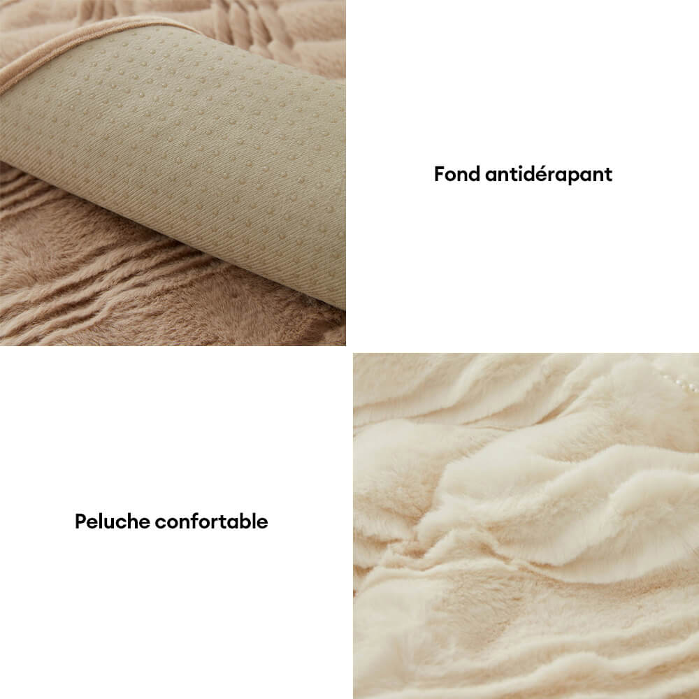 Housse de canapé antidérapante en fausse fourrure de lapin moderne et confortable - Image 5