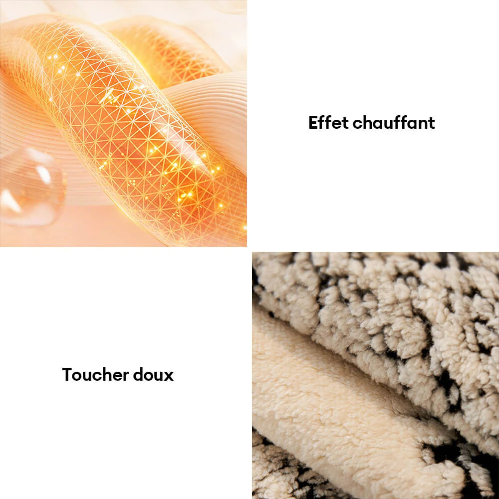 Housse de canapé antidérapante en peluche chenille rayée épaisse - Image 5