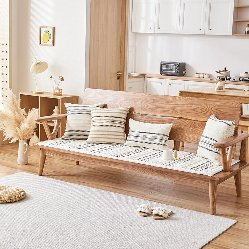 Housse de canapé antidérapante en peluche rayée en chenille avec matelas confortable pour animaux - Image 12