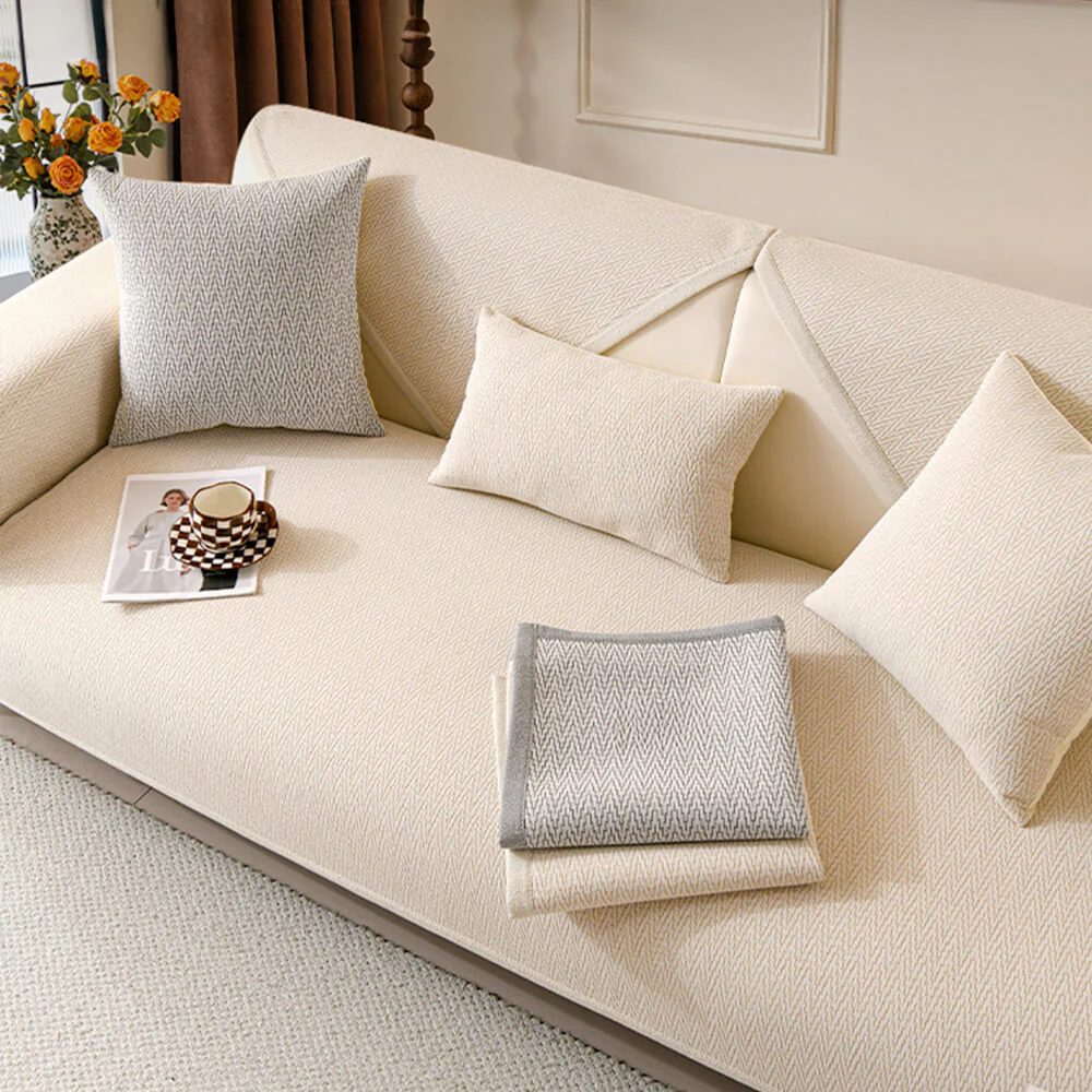 Housse de canapé antidérapante en tissu chenille résistant aux griffes pour intérieur minimaliste - Image 3