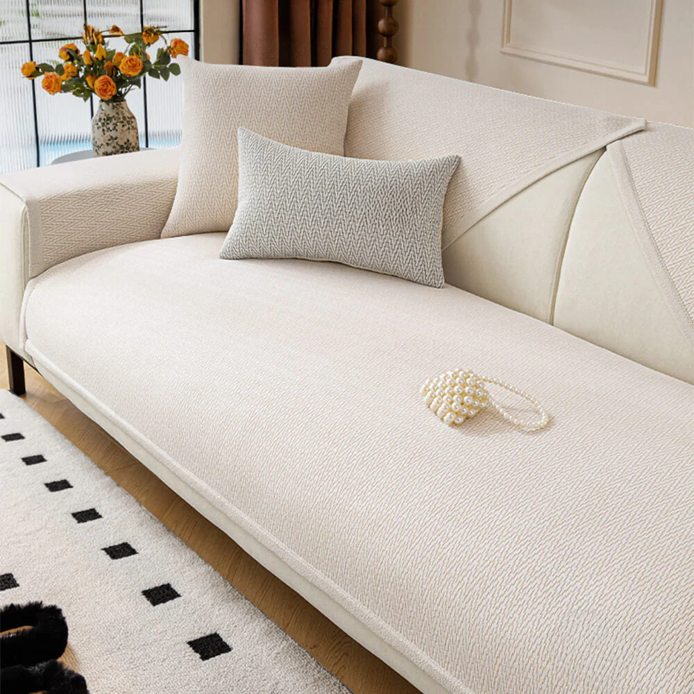 Housse de canapé antidérapante en tissu chenille résistant aux griffes pour intérieur minimaliste - Image 4