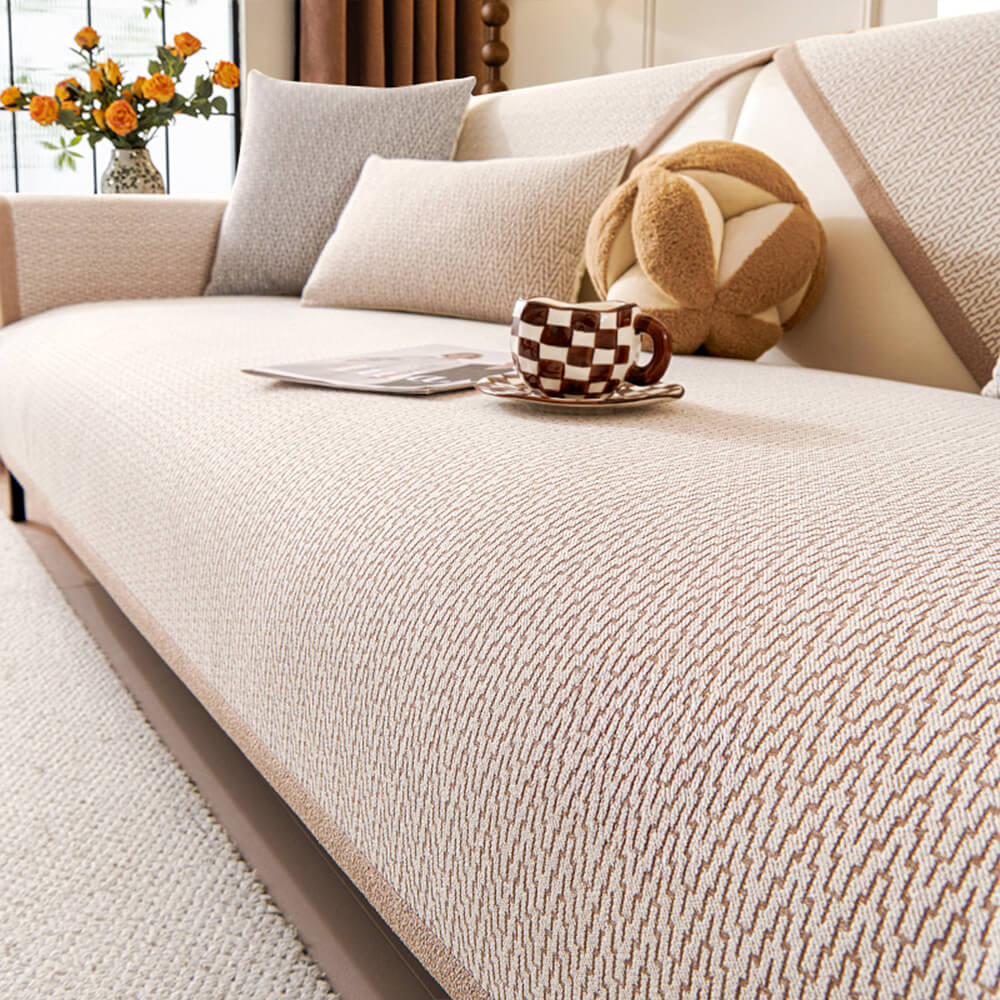 Housse de canapé antidérapante en tissu chenille résistant aux griffes pour intérieur minimaliste - Image 6