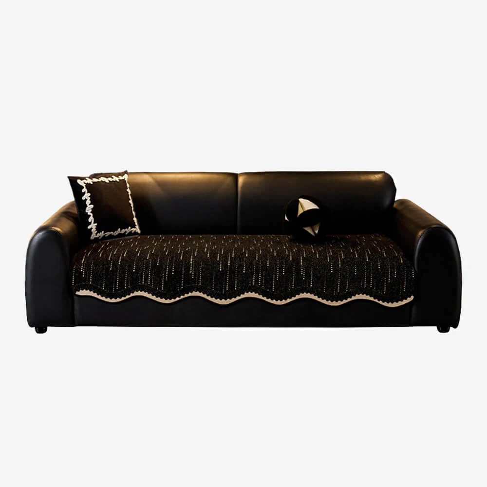 Housse de canapé élégante en chenille ondulée anti-rayures - Image 11