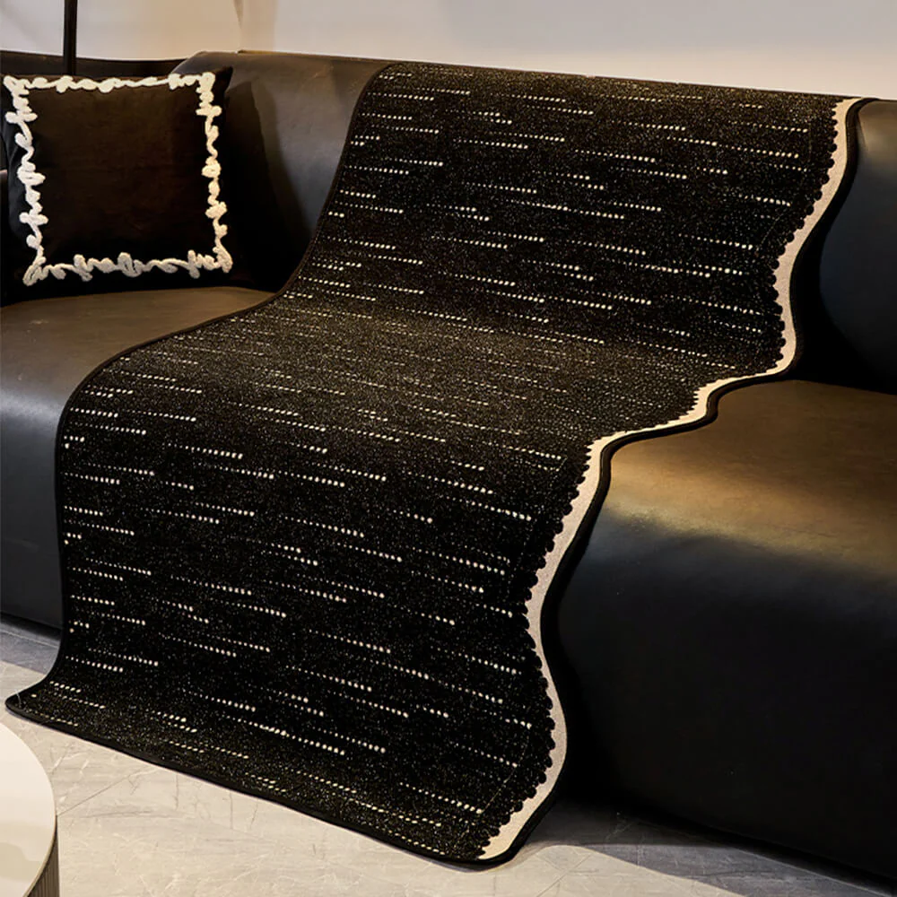 Housse de canapé élégante en chenille ondulée anti-rayures - Image 6