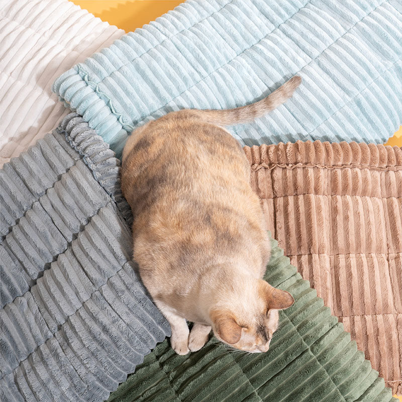 Housse de canapé en biscuits gaufrés flanelle douce et confortable avec tapis respirant pour animaux - Image 16