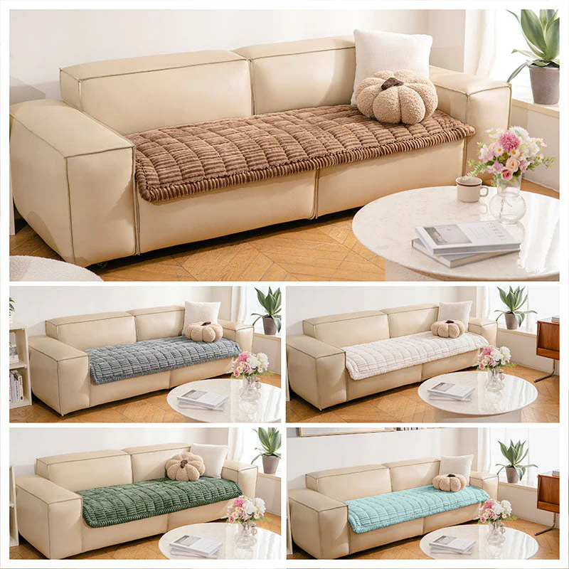 Housse de canapé en biscuits gaufrés flanelle douce et confortable avec tapis respirant pour animaux - Image 7