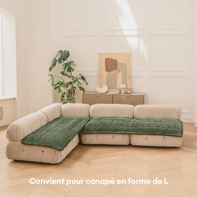 Housse de canapé en flanelle douce et respirante motif gaufre pour animaux confortable et cosy - Image 4