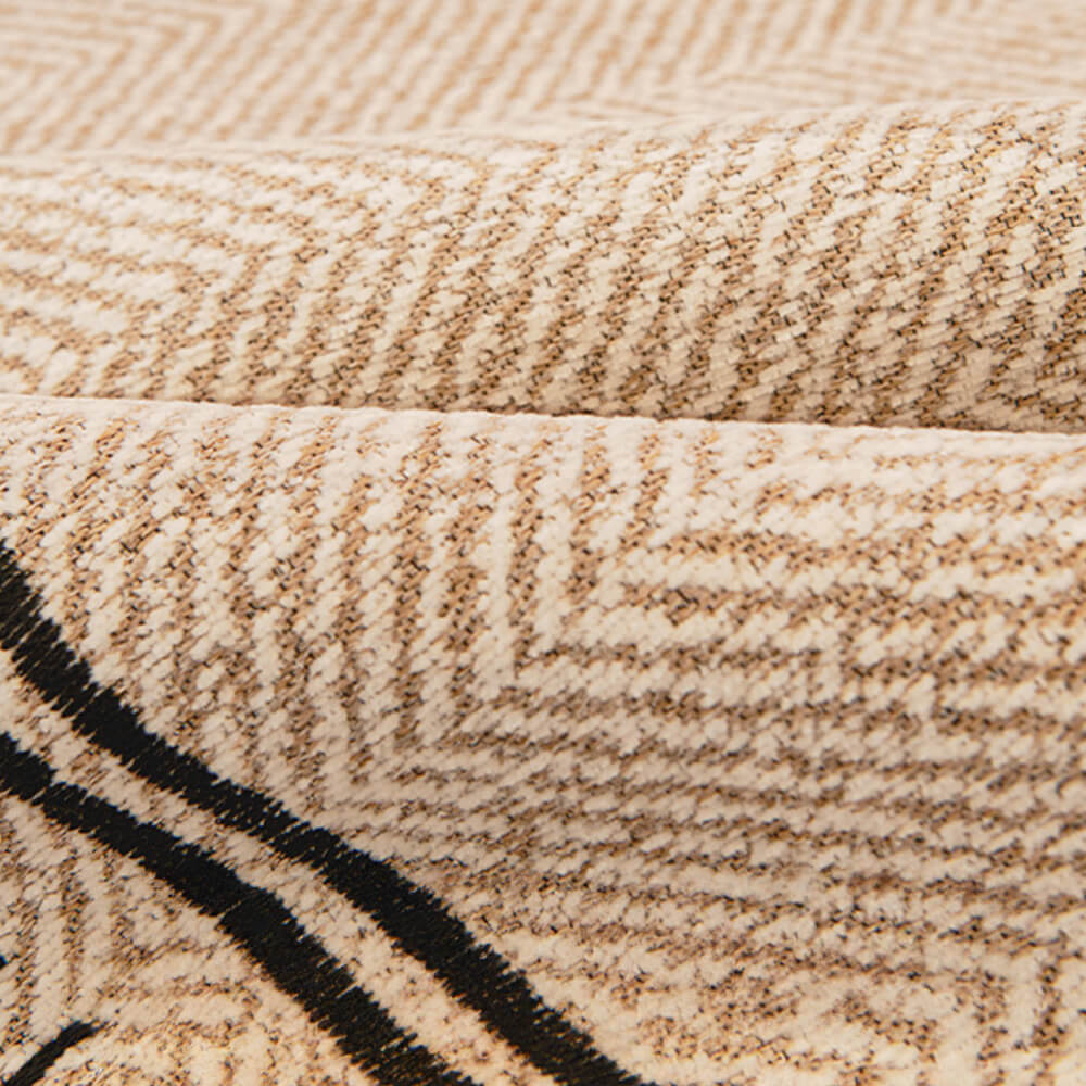 Housse de canapé en chenille à chevrons antidérapante avec bords ondulés - Image 7