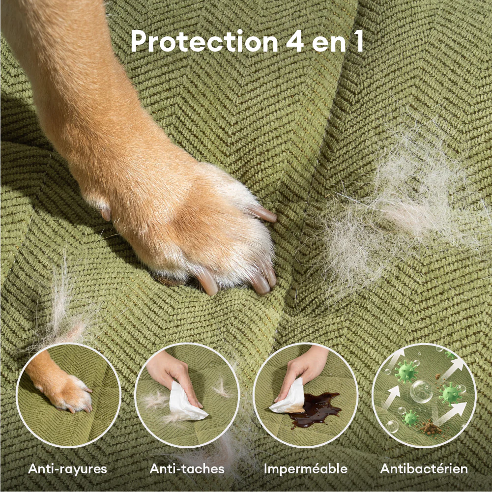 Tapis de protection pour canapé anti-rayures, résistant aux taches, toutes saisons – Rétro - Image 9