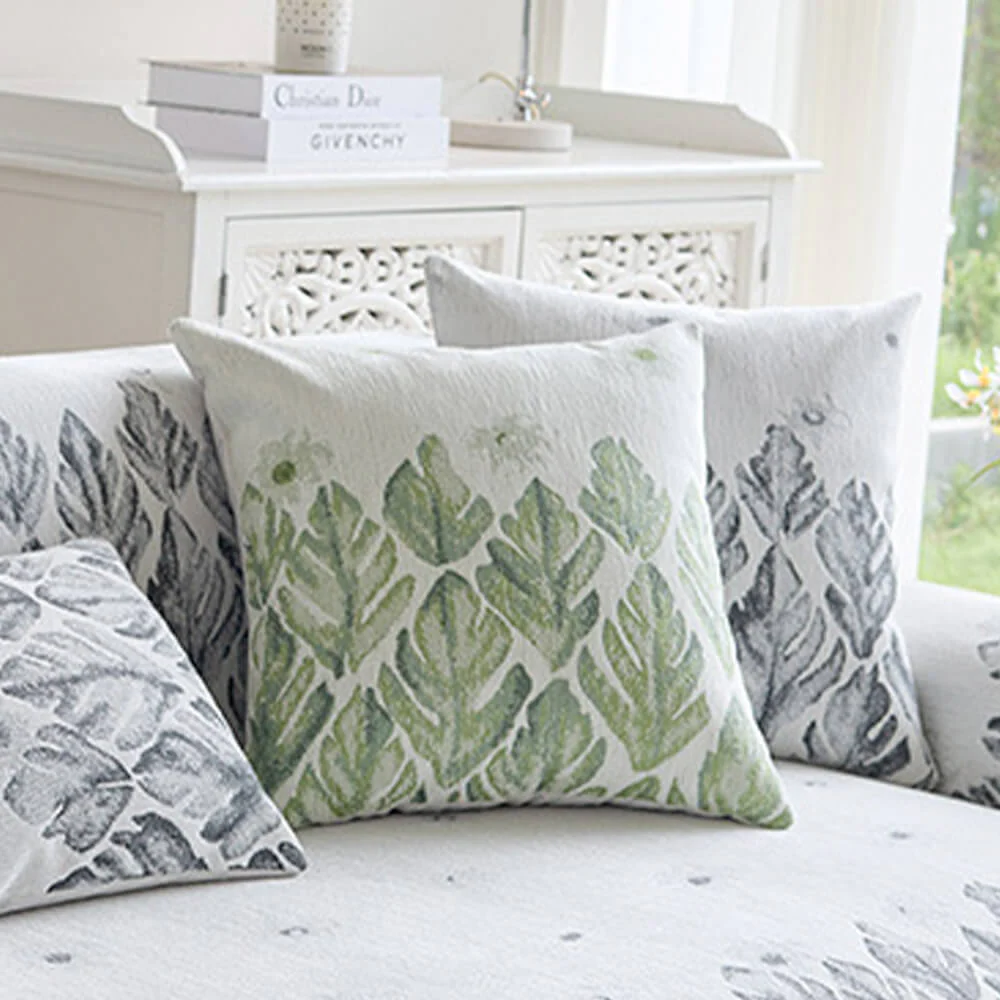 Housse de canapé en chenille confortable avec motif botanique romantique - Image 11