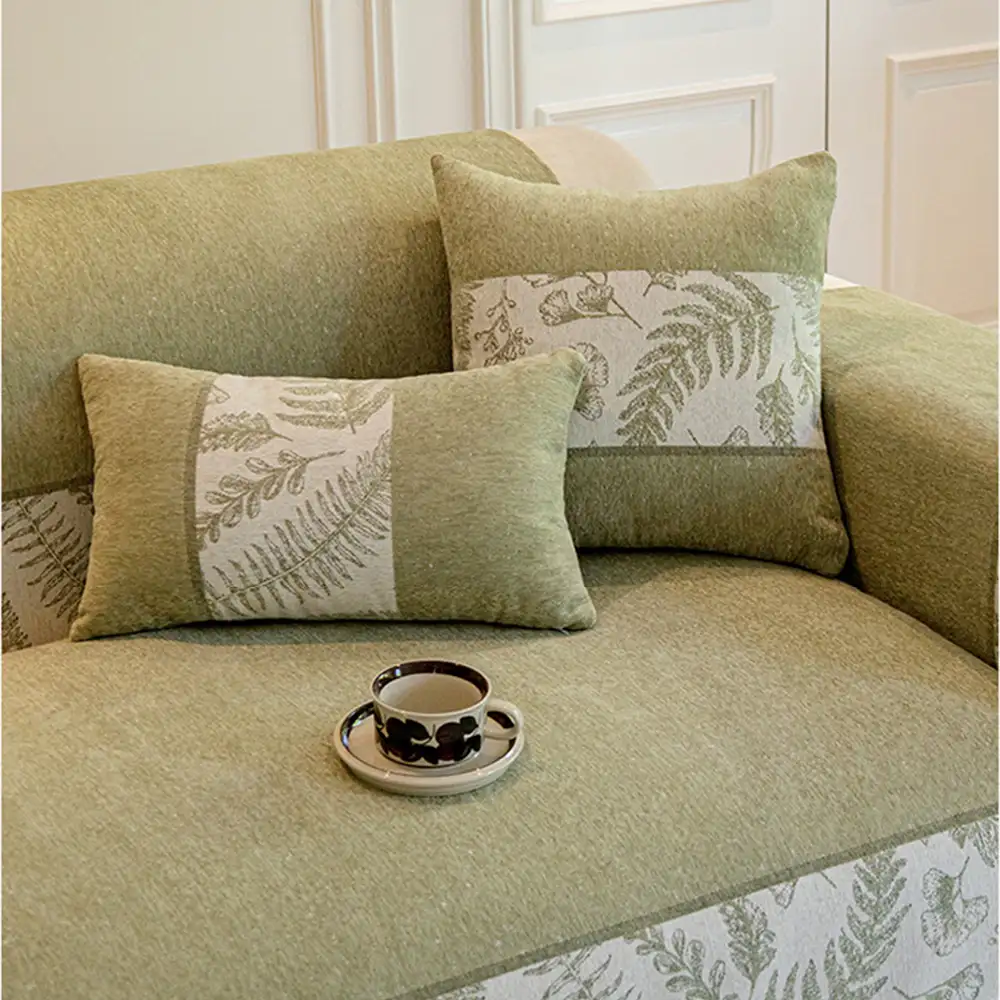 Housse de canapé en chenille respirante et confortable, antidérapante, pour toutes les saisons. - Image 6