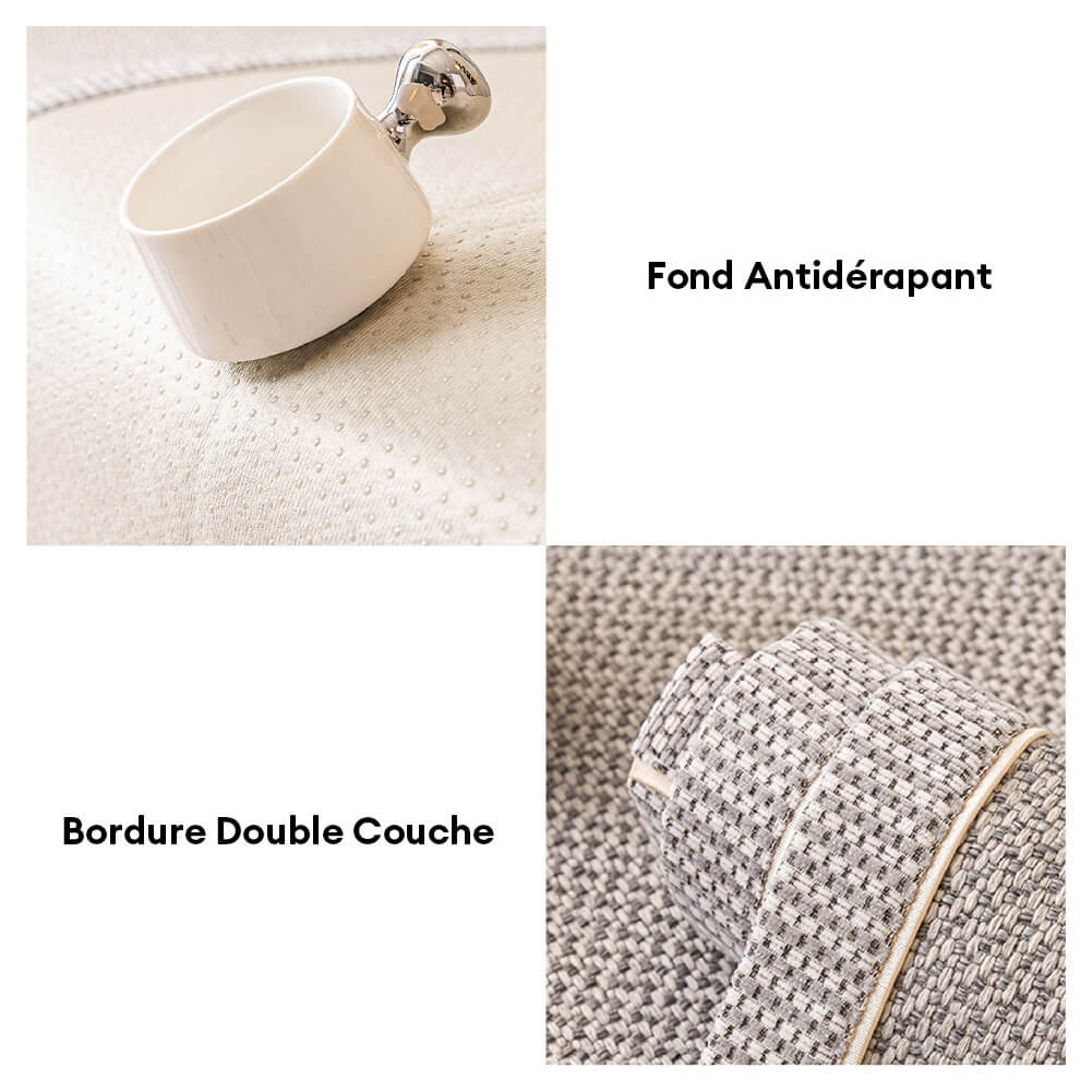 Housse de canapé en coton lin tissé respirant antidérapant - Image 9