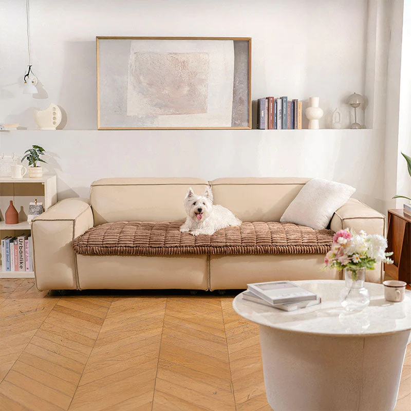 Housse de canapé en flanelle douce et respirante motif gaufre pour animaux confortable et cosy - Image 11