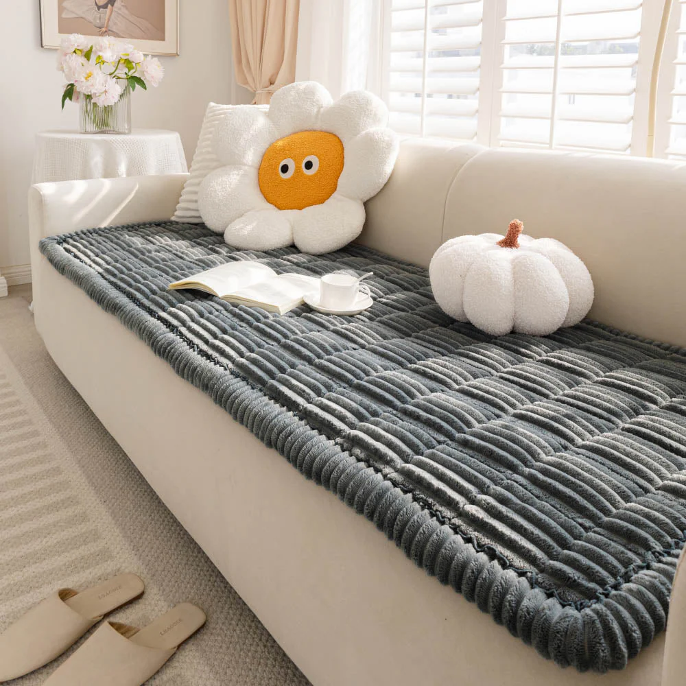 Housse de canapé en flanelle douce et respirante motif gaufre pour animaux confortable et cosy - Image 20
