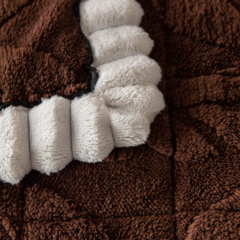 Housse de canapé en peluche courte épaissie à motif feuille antirayures et antidérapante - Image 11