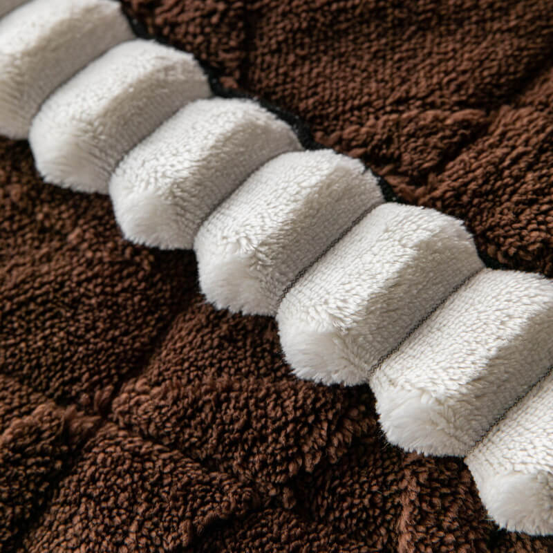 Housse de canapé en peluche courte épaissie à motif feuille antirayures et antidérapante - Image 12