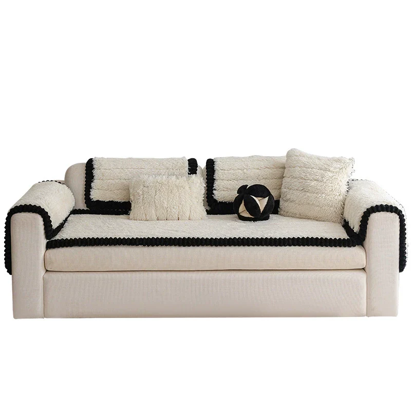 Housse de canapé en peluche luxueuse épaisse confortable et antidérapante - Image 13