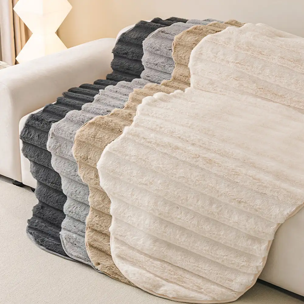 Housse de canapé en peluche moelleuse décorative pour protéger les meubles - Image 11