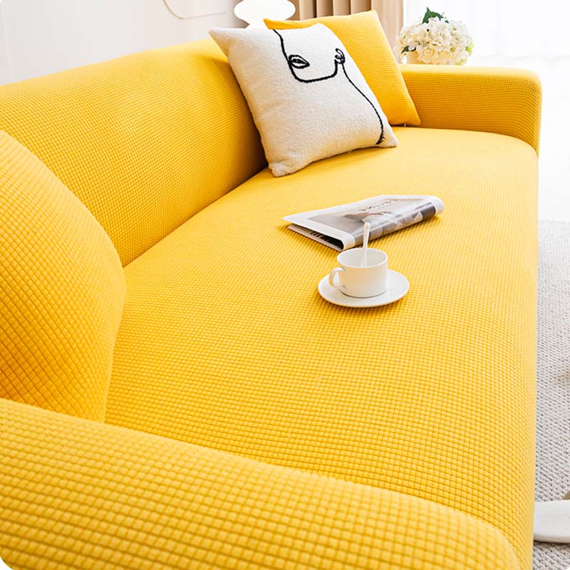 Housse de canapé extensible en polaire douce entièrement enveloppante - Image 3