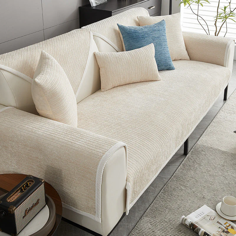 Housse de canapé en tissu chenille antimicrobien imperméable et anti rayures - Image 3
