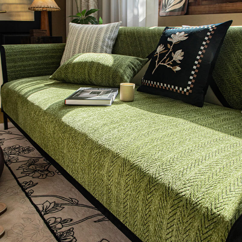 Housse de canapé en tissu chenille moderne antidérapante et anti-rayures - Image 4