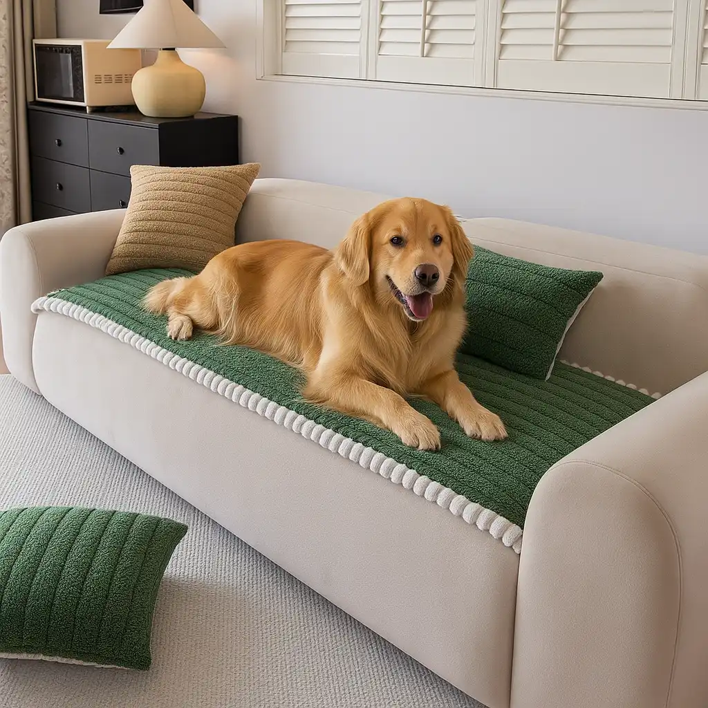 Housse de canapé épaisse confortable en velours décorative antidérapante - Image 10